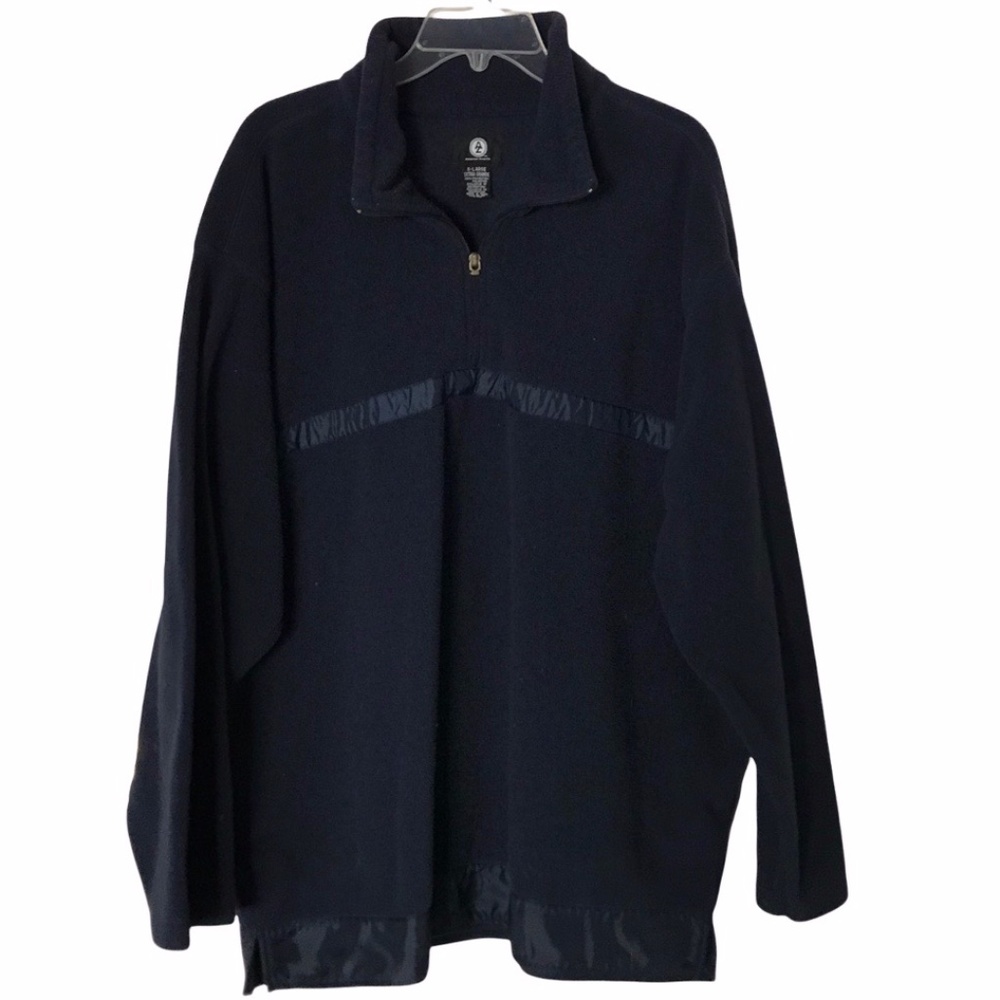Arizona Jean Navy Blue Fleece Zipper Pullover - XL